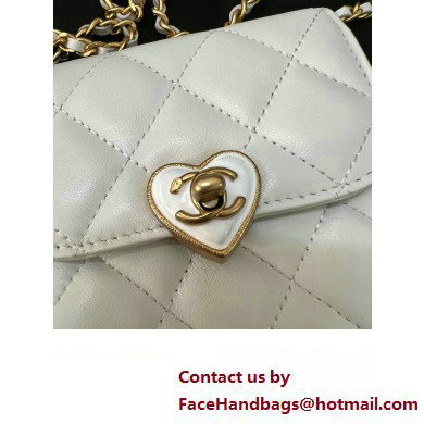 Chanel Clutch with Chain in Lambskin AP3291 white 2023