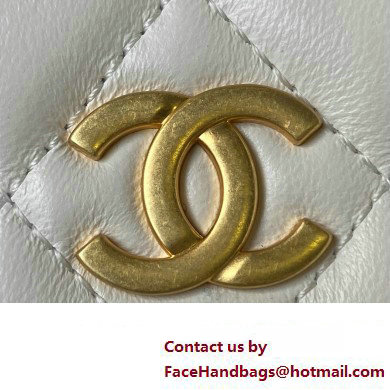 Chanel Clutch with Chain in Lambskin AP3485 WHITE 2023