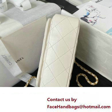 Chanel Clutch with Chain in Lambskin AP3485 WHITE 2023