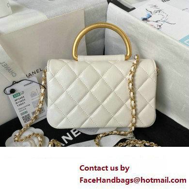 Chanel Clutch with Chain in Lambskin AP3485 WHITE 2023