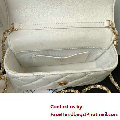 Chanel Clutch with Chain in Lambskin AP3485 WHITE 2023