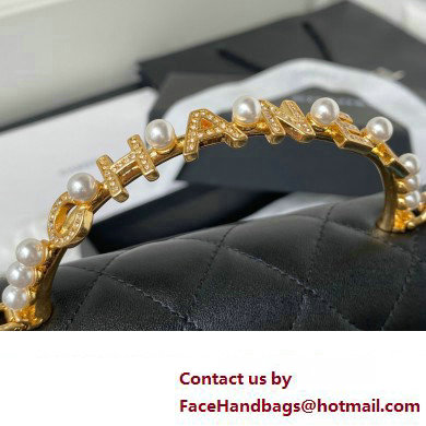 Chanel Clutch with Chain in Lambskin and Imitation Pearls AP3512 BLACK 2023