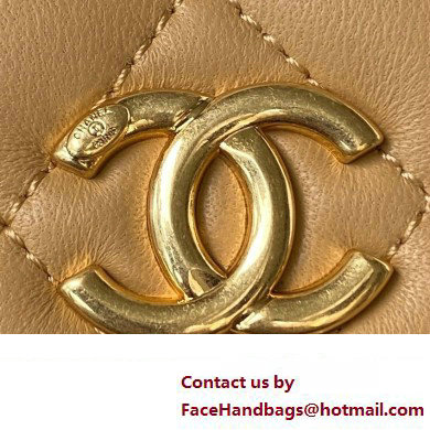 Chanel Clutch with Chain in Lambskin and Imitation Pearls AP3513 APRICOT 2023