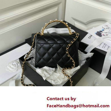 Chanel Clutch with Chain in Lambskin and Imitation Pearls AP3513 BLACK 2023