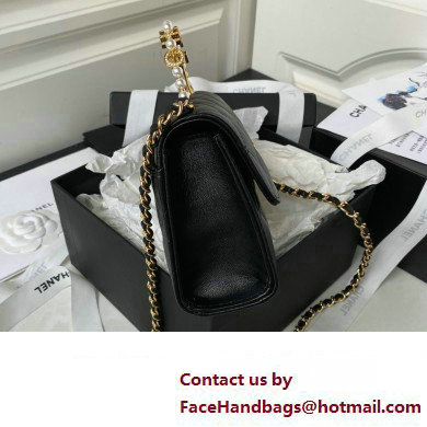 Chanel Clutch with Chain in Lambskin and Imitation Pearls AP3513 BLACK 2023