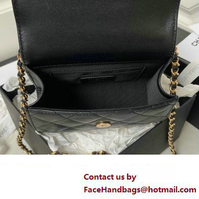 Chanel Clutch with Chain in Lambskin and Imitation Pearls AP3513 BLACK 2023