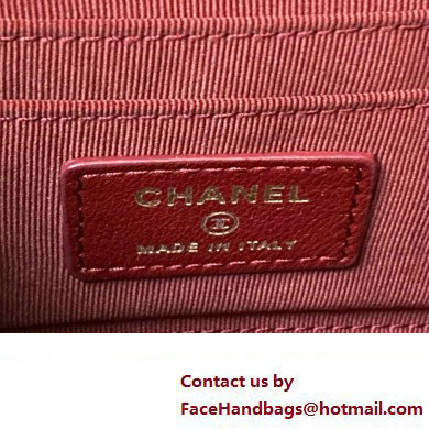 Chanel Clutch with Chain in Lambskin and Imitation Pearls AP3513 BURGUNDY 2023