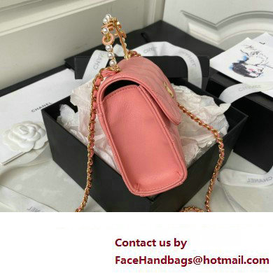 Chanel Clutch with Chain in Lambskin and Imitation Pearls AP3513 PINK 2023