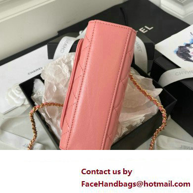 Chanel Clutch with Chain in Lambskin and Imitation Pearls AP3513 PINK 2023