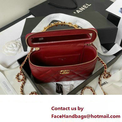 Chanel Clutch with Chain in Lambskin and Imitation Pearls AP3515 BURGUNDY 2023