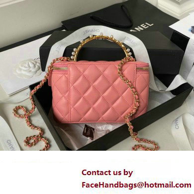 Chanel Clutch with Chain in Lambskin and Imitation Pearls AP3515 PINK 2023