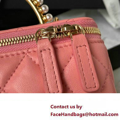 Chanel Clutch with Chain in Lambskin and Imitation Pearls AP3515 PINK 2023