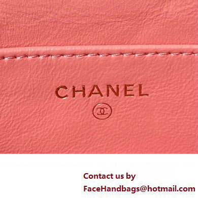 Chanel Clutch with Chain in Lambskin and Imitation Pearls AP3515 PINK 2023