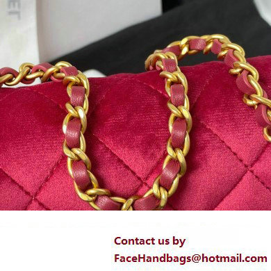 Chanel Clutch with Chain in VELVET AP3363 pink 2023