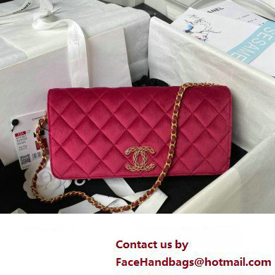 Chanel Clutch with Chain in VELVET AP3363 pink 2023