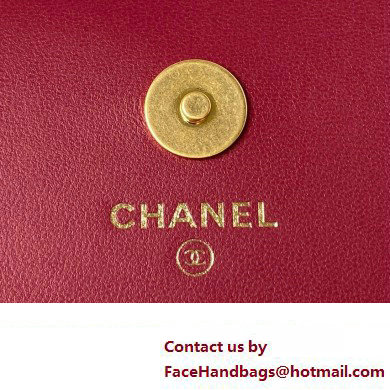 Chanel Clutch with Chain in VELVET AP3363 pink 2023