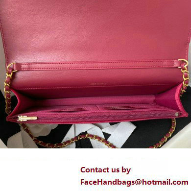 Chanel Clutch with Chain in VELVET AP3363 pink 2023