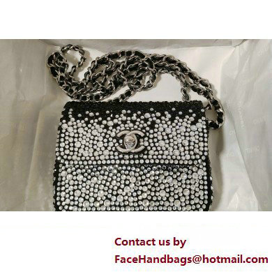 Chanel Crystals Mini Flap Bag Black 2023