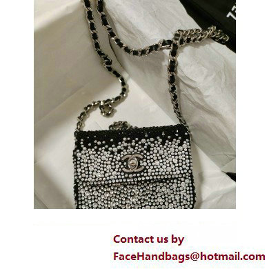 Chanel Crystals Mini Flap Bag Black 2023