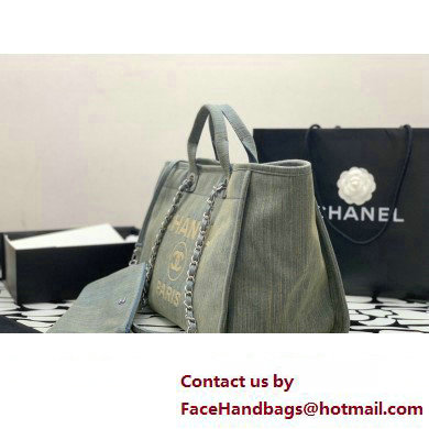 Chanel Deauville Large Shopping Bag Washed Denim 2023