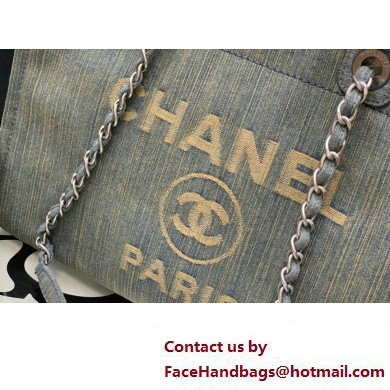 Chanel Deauville Large Shopping Bag Washed Denim 2023