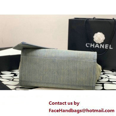 Chanel Deauville Large Shopping Bag Washed Denim 2023