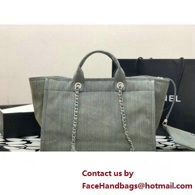 Chanel Deauville Large Shopping Bag Washed Denim 2023