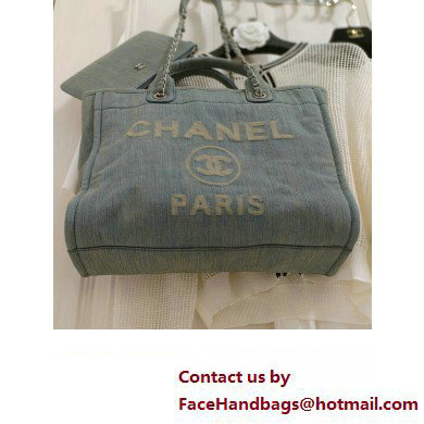 Chanel Deauville Medium Shopping Bag Washed Denim 2023