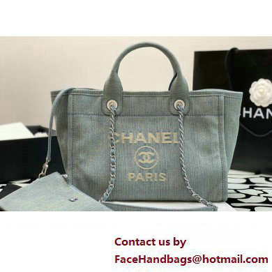 Chanel Deauville Small Shopping Bag Washed Denim 2023