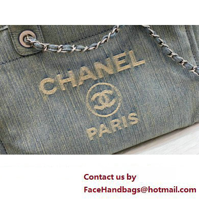 Chanel Deauville Small Shopping Bag Washed Denim 2023