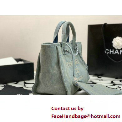 Chanel Deauville Small Shopping Bag Washed Denim 2023