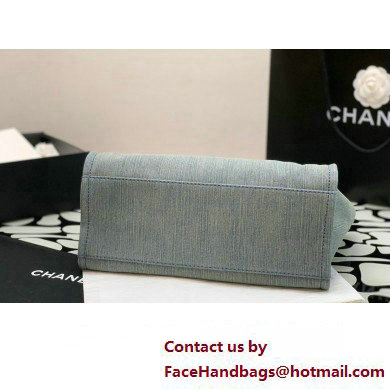 Chanel Deauville Small Shopping Bag Washed Denim 2023