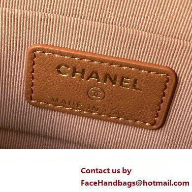 Chanel Flap Phone Holder with Chain in Lambskin AP3426 brown 2023