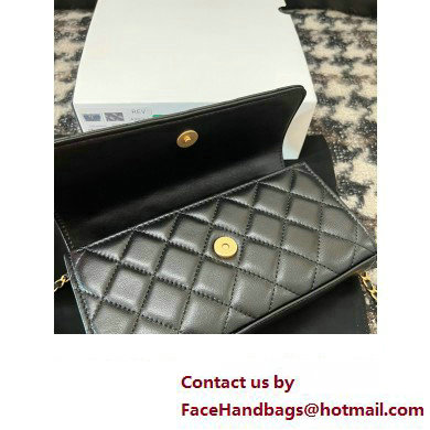 Chanel Flap Phone Holder with Chain in Lambskin black AP3426 2023