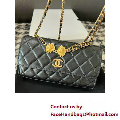 Chanel Flap Phone Holder with Chain in Lambskin black AP3426 2023