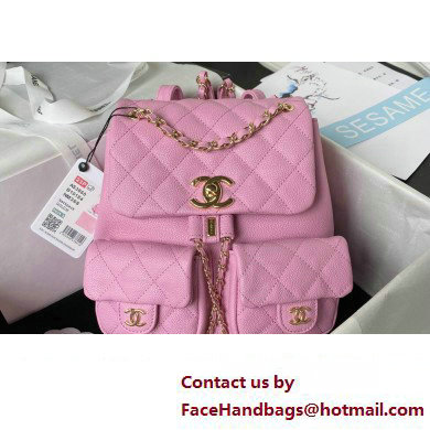 Chanel Grained Calfskin Backpack Bag AS3860 Pink 2023