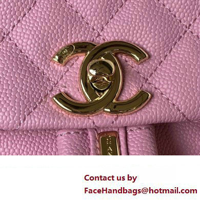 Chanel Grained Calfskin Backpack Bag AS3860 Pink 2023