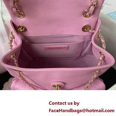 Chanel Grained Calfskin Backpack Bag AS3860 Pink 2023