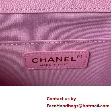 Chanel Grained Calfskin Backpack Bag AS3860 Pink 2023