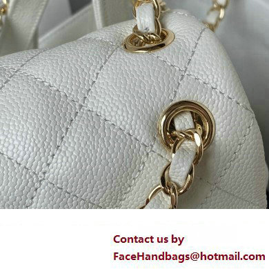 Chanel Grained Calfskin Backpack Bag AS3860 White 2023