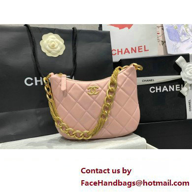 Chanel Hobo Handbag in Lambskin AS4220 pink 2023