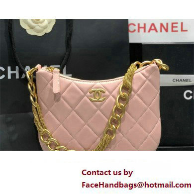 Chanel Hobo Handbag in Lambskin AS4220 pink 2023