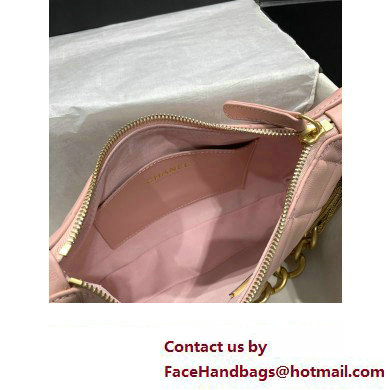 Chanel Hobo Handbag in Lambskin AS4220 pink 2023