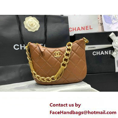 Chanel Hobo Handbag in Lambskin AS4220 tan 2023