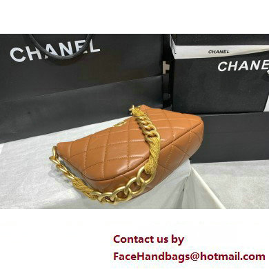 Chanel Hobo Handbag in Lambskin AS4220 tan 2023