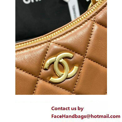 Chanel Hobo Handbag in Lambskin AS4220 tan 2023