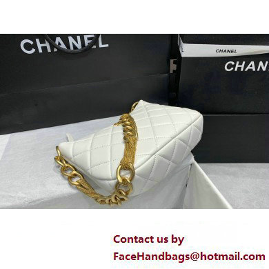 Chanel Hobo Handbag in Lambskin AS4220 white 2023