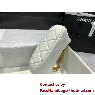 Chanel Hobo Handbag in Lambskin AS4220 white 2023