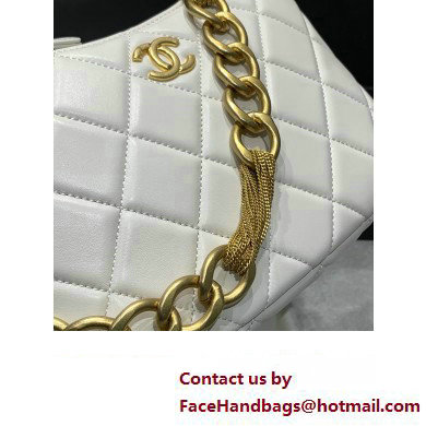 Chanel Hobo Handbag in Lambskin AS4220 white 2023