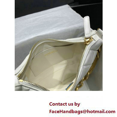 Chanel Hobo Handbag in Lambskin AS4220 white 2023